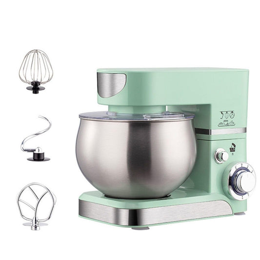 1200W Stand Mixer with 5.5L Bowl 6 Speed Kitchen Machine Includes Dough Hook Stirring Rod Egg Cage for Wheaten Food Salad Cake (Color : Green)